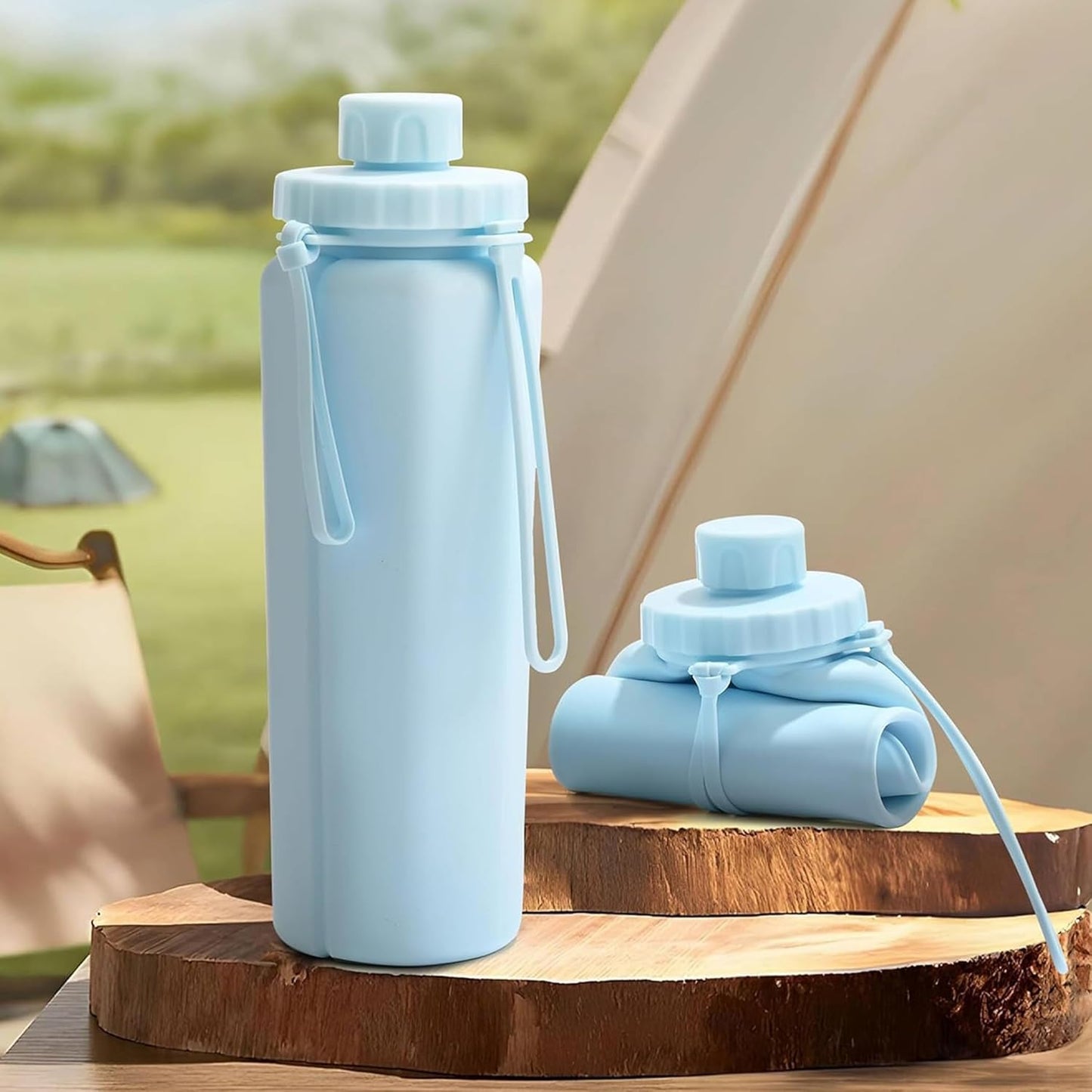 Silicone Foldable Water Bottle (600ML)