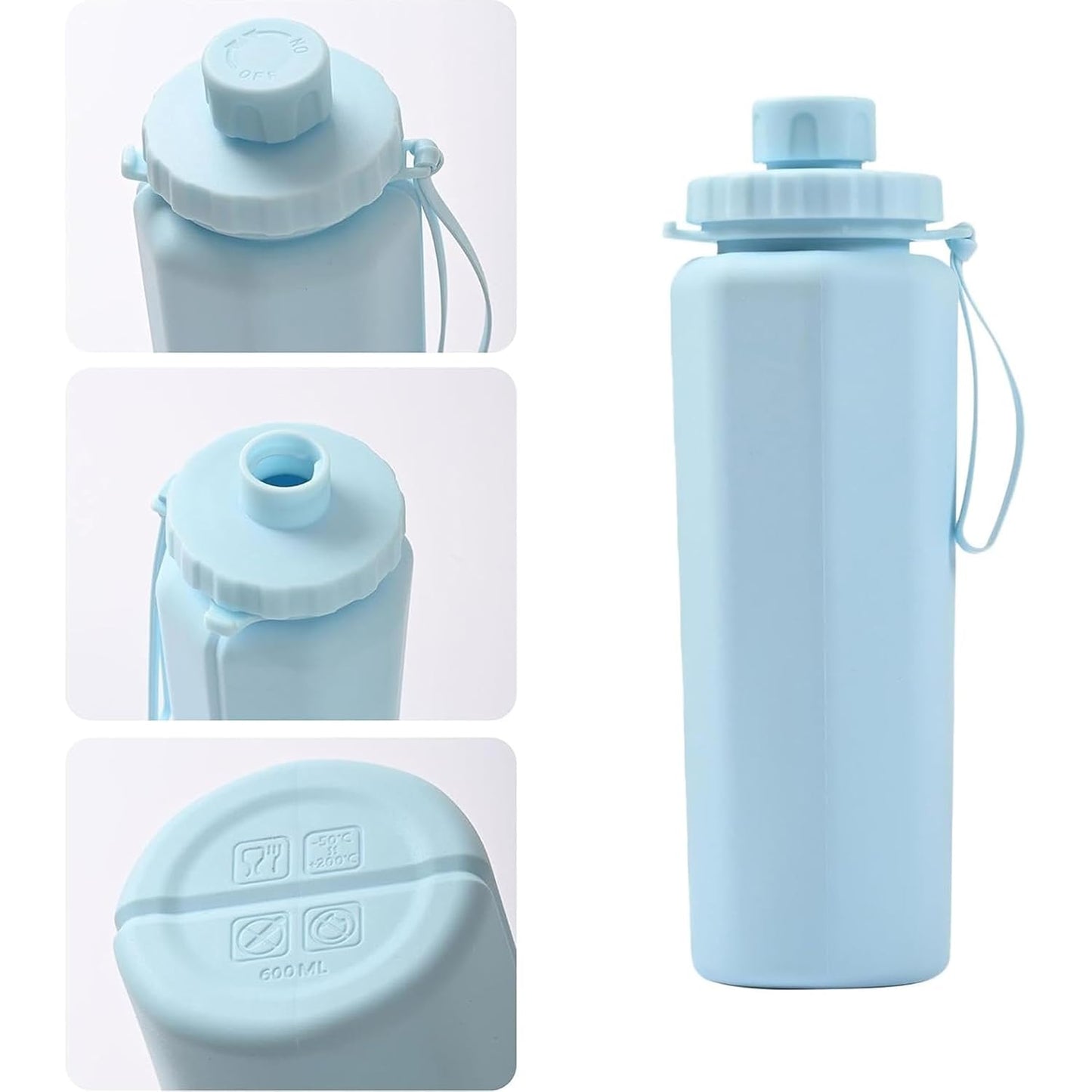 Silicone Foldable Water Bottle (600ML)
